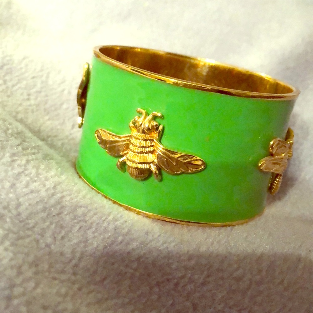 Monet Green Butterfly Bee Dragonfly Bracelet